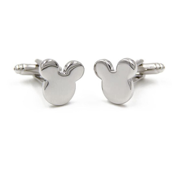 Silver Mickey Mouse Head Cufflinks - Picture 3 of 15